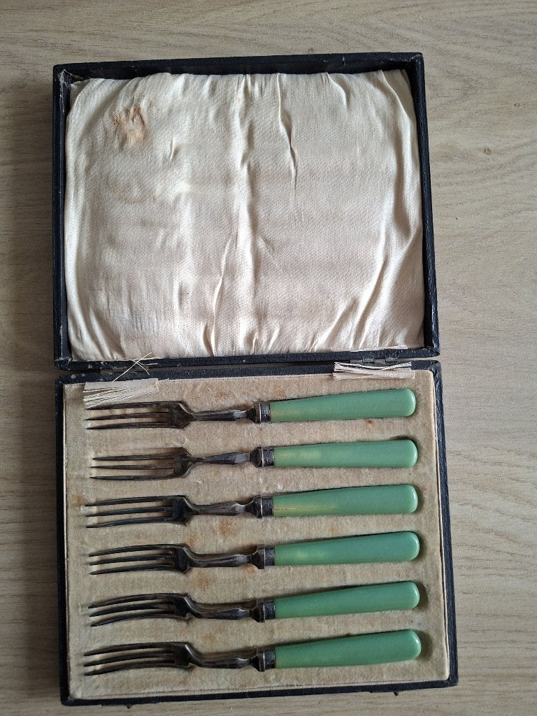 Vintage dessertvorkjes, Ophalen of Verzenden