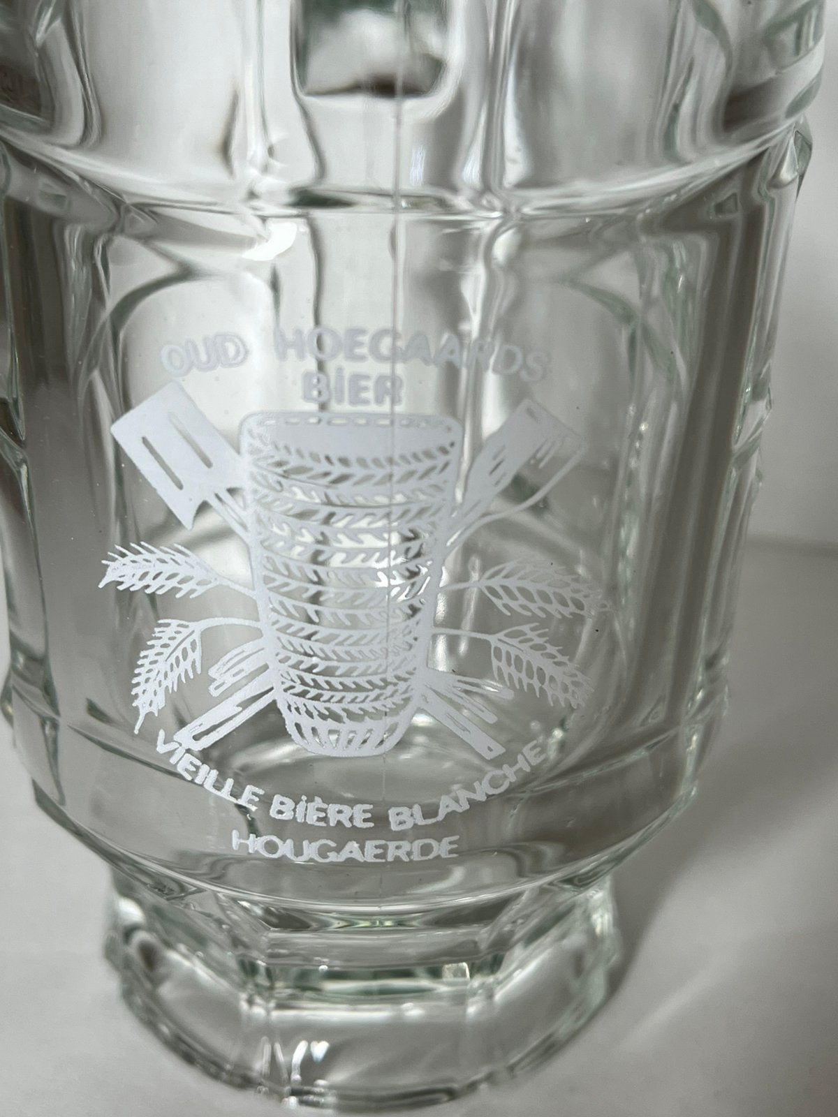 Oud Hoegaardens bierpullen set van 4 glazen, Verzamelen, Ophalen of Verzenden, Nieuw, Glas of Glazen, Overige merken