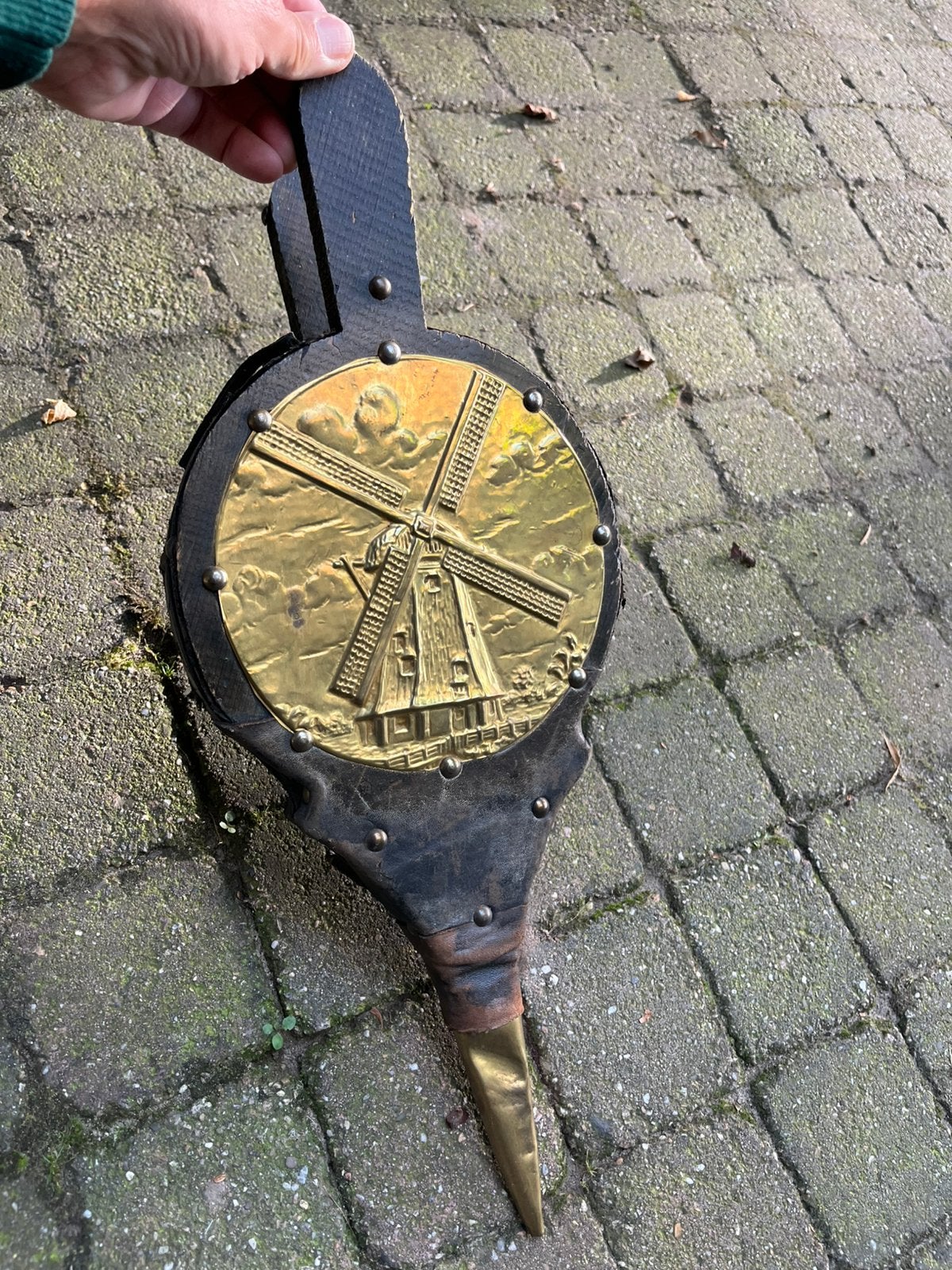Vintage blaasbalg openhaard, Ophalen of Verzenden, Gebruikt, Vrijstaande haard, Houthaard