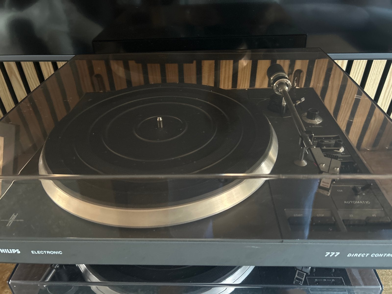 Philips 777 Volautomaat Platenspeler met GP 400 element, Ophalen, Philips, Gebruikt, Automatisch