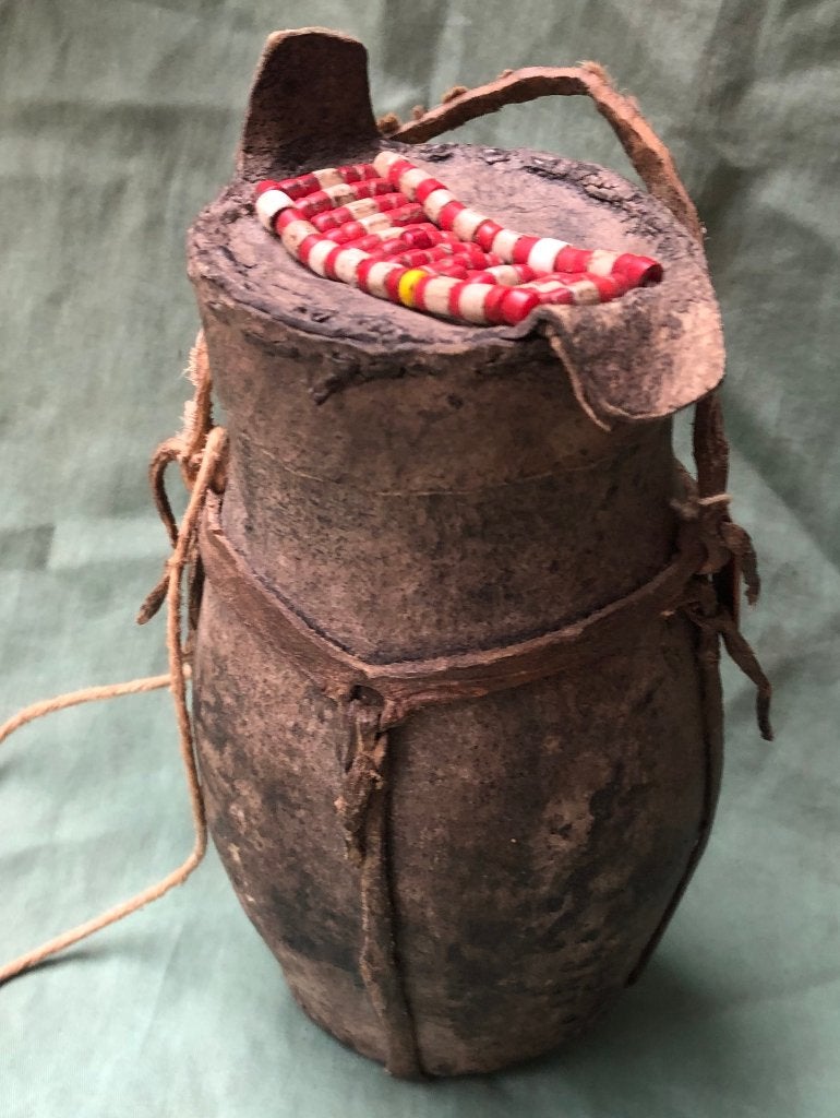 Turkana kleine container Kenia Afrika, Natuurlijk materiaal, Afrika, Overige typen, Handgemaakt
