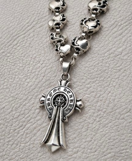 Chrome Hearts Herenkettingen (80cm), Verzenden, Nieuw, Zilver, Overige materialen
