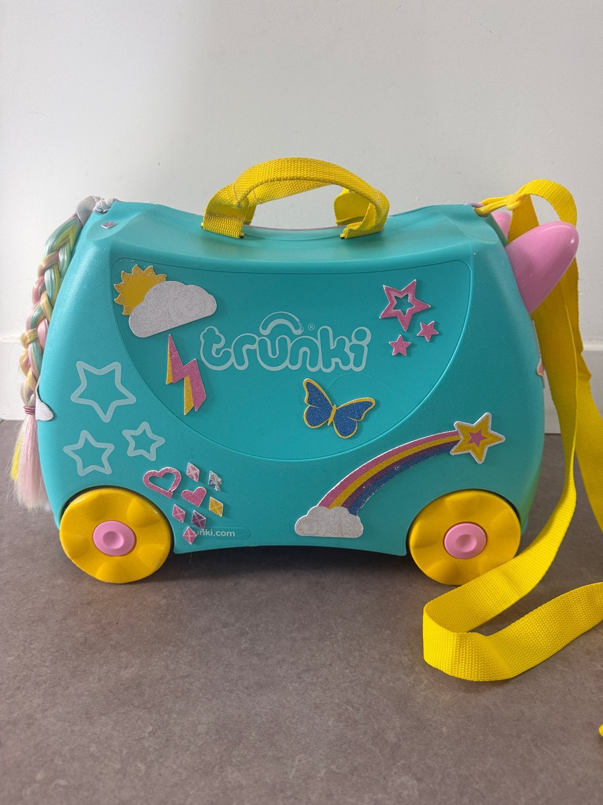 Trunki Unicorn Rolkoffer - Ideaal voor Kinderen, 40 tot 60 cm, Gebruikt, Minder dan 35 cm, Wieltjes