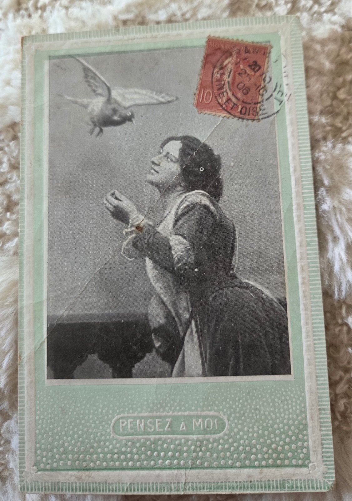 Antieke Franse Ansichtkaart - Pensez à Moi - 1905, Verzamelen, Verzenden, Voor 1920, Gelopen, Overige thema's
