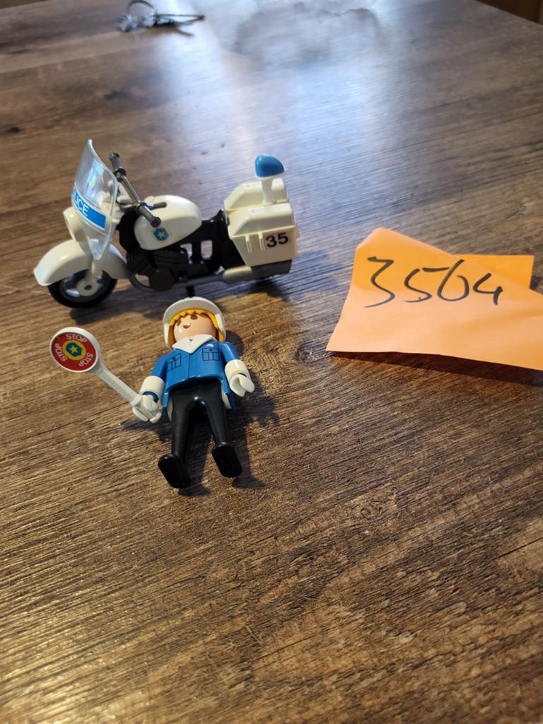 Playmobile Politieagent op motor, Ophalen of Verzenden, Gebruikt