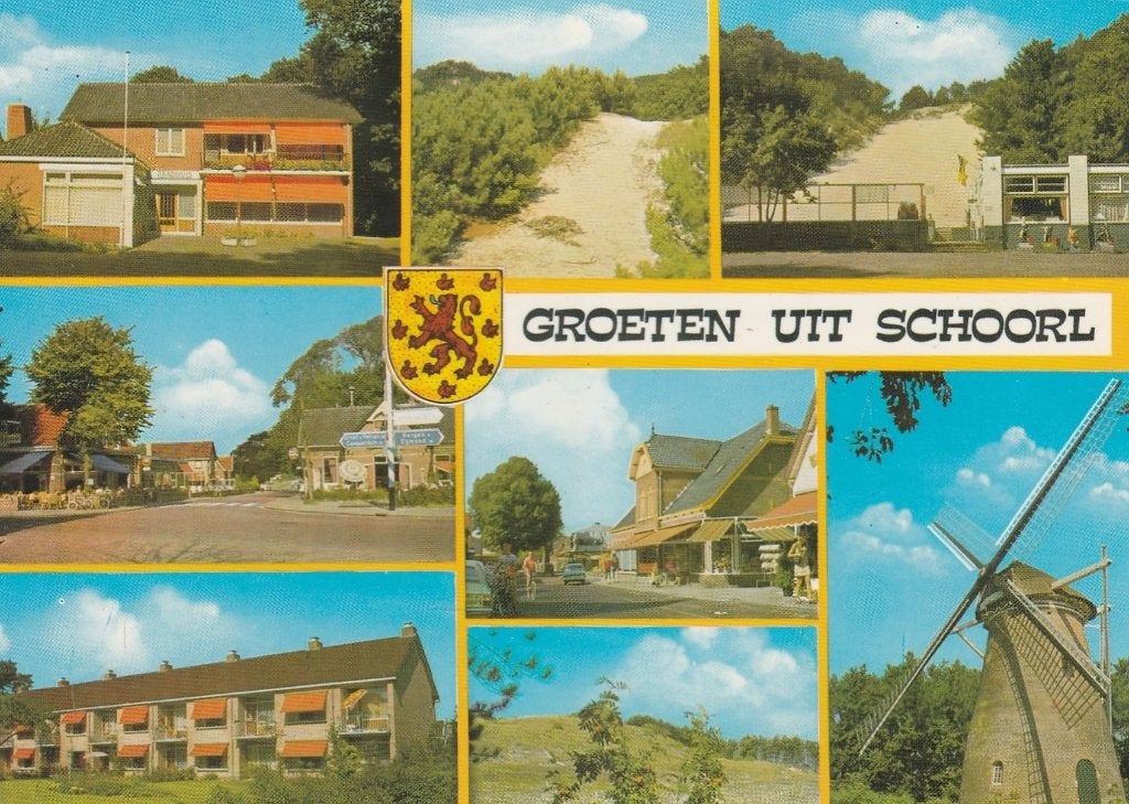SCHOORL Huizen Klimduin Landschap Molen Groeten, Verzenden, 1960 tot 1980, Gelopen, Noord-Holland