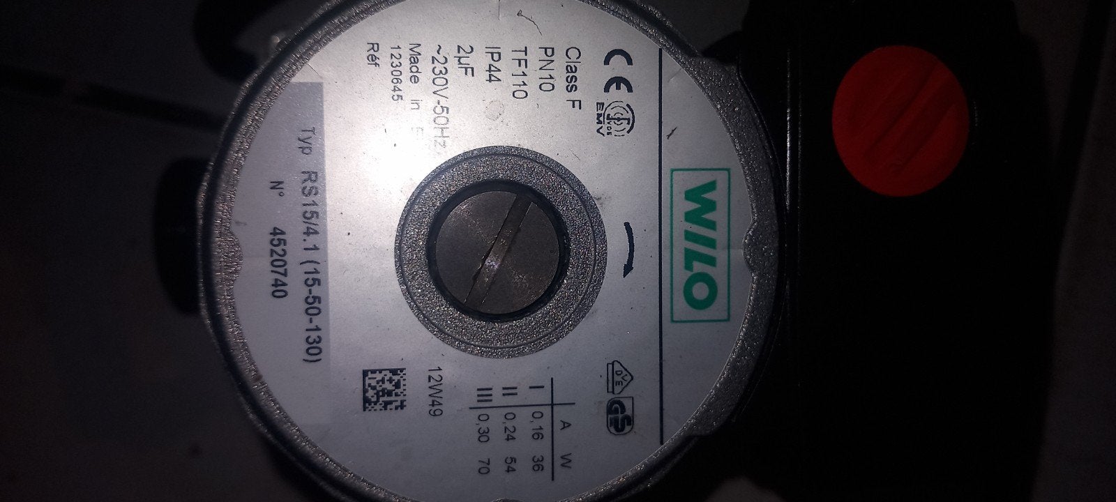 Wilo RS15/4 CV-pomp voor verwarmingsketel 70 euro izgst, Ophalen, Gebruikt, Minder dan 200 watt, Overige typen