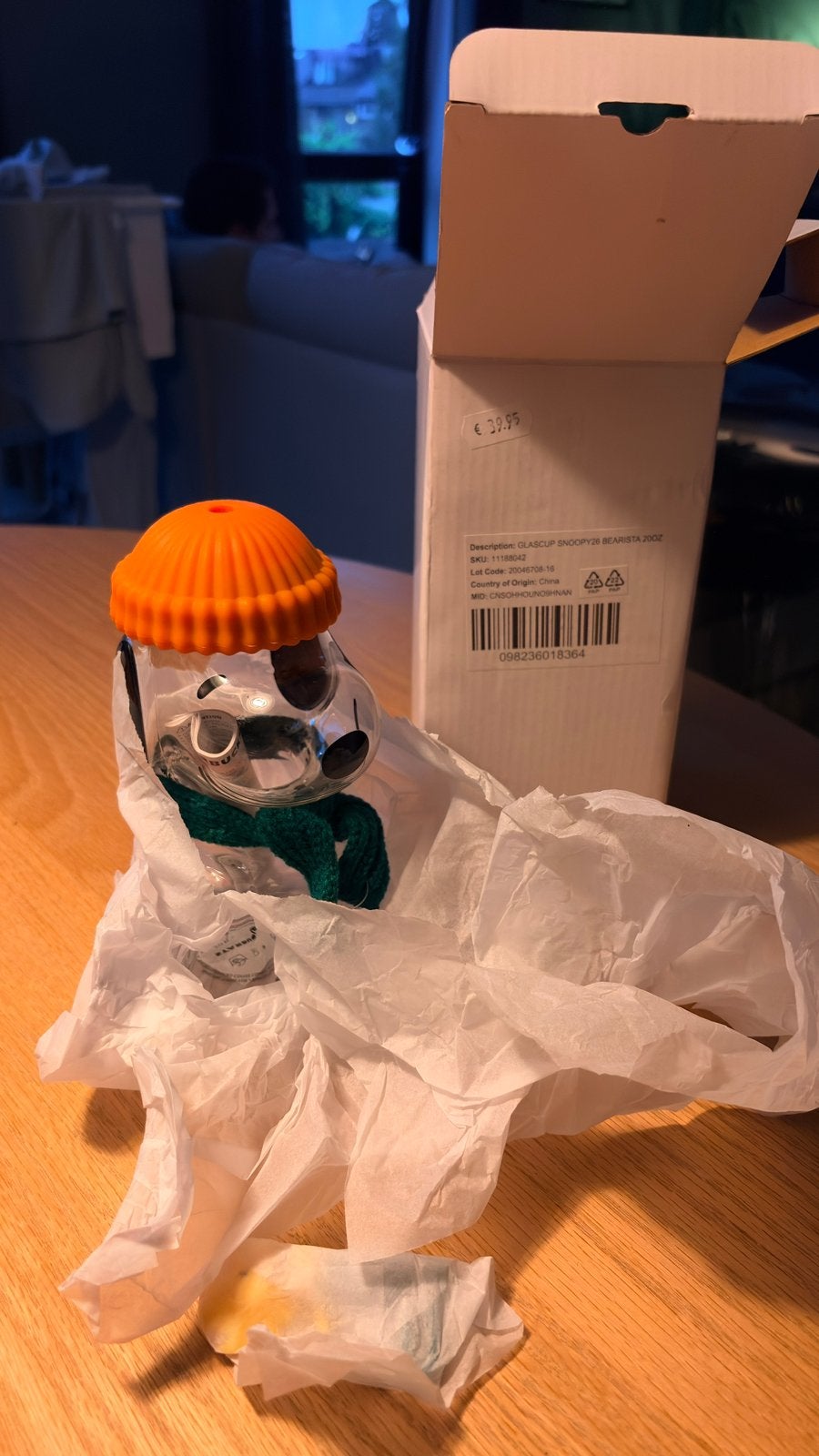 Starbucks snoopy glazen beker, Ophalen of Verzenden, Nieuw
