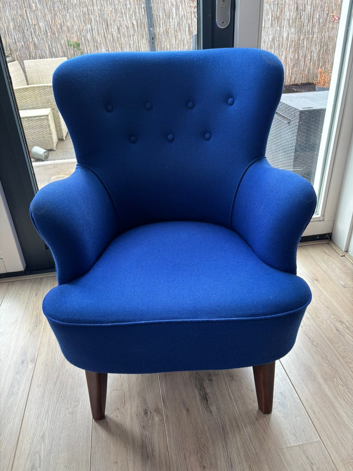Vintage Artifort fauteuil, ontwerp Theo Ruth, nieuw bekleed, Huis en Inrichting, Fauteuils, Ophalen, Zo goed als nieuw, 75 tot 100 cm