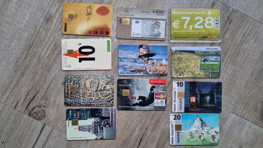 21 stuks Telefoonkaarten uit diverse landen., Ophalen of Verzenden, Nederland