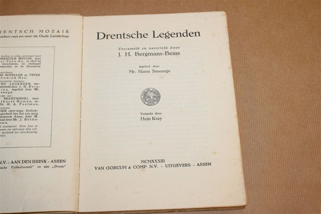 Drentsche Legenden — Geïllustreerde Verhalen 1933, Ophalen of Verzenden, Gelezen