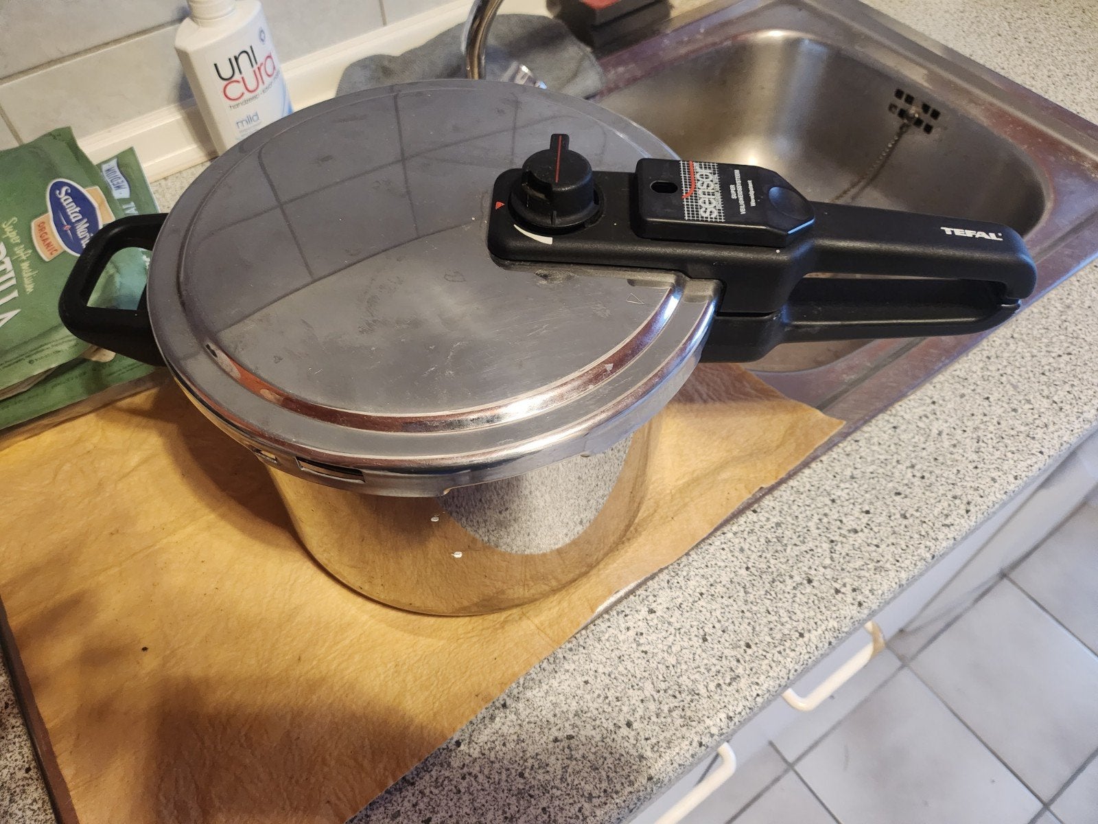 Tefal Snelkookpan Tefal Sensor 6L Inox Type 3215, Huis en Inrichting, Snelkookpan, Met deksel, Ophalen of Verzenden, Rvs