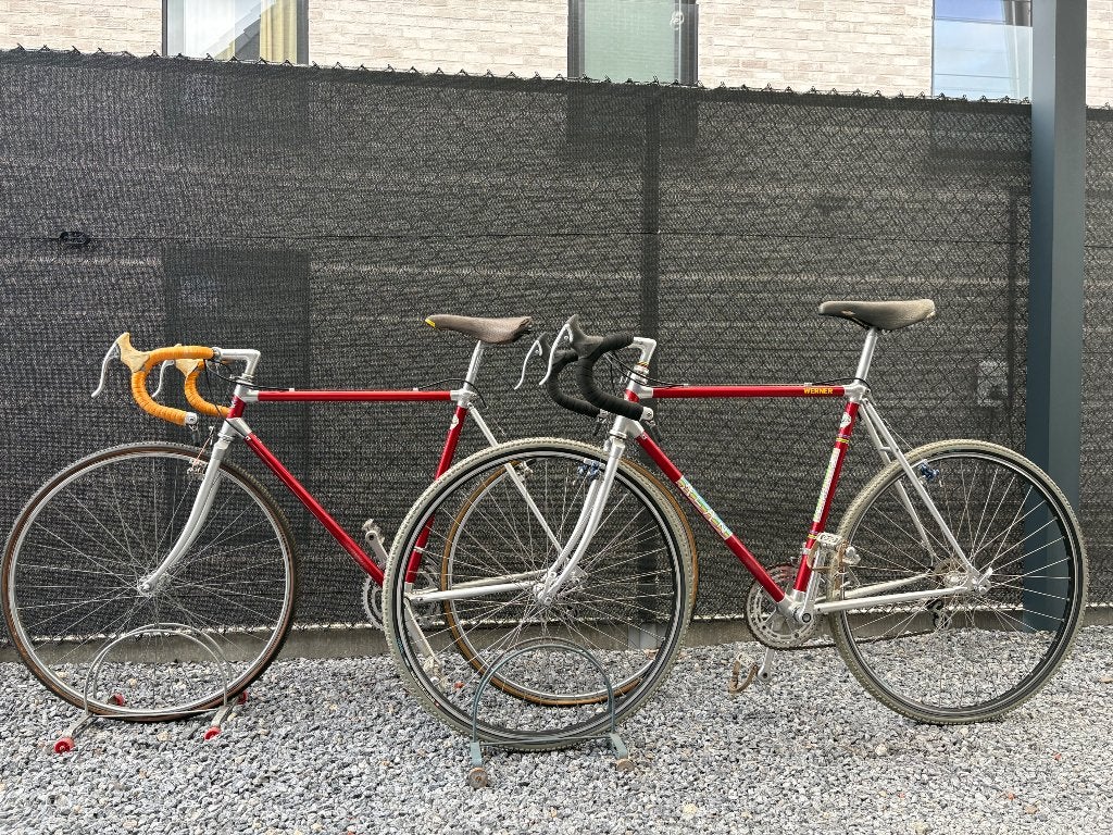 2 retro alan cyclocross fietsen, 28 inch, Gebruikt, Staal, Velgrem