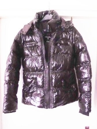 Winterjas Aoxikai mt.S glimmend bruin polyester, dik gevoerd, Aoxikai, Bruin, Ophalen of Verzenden, Zo goed als nieuw