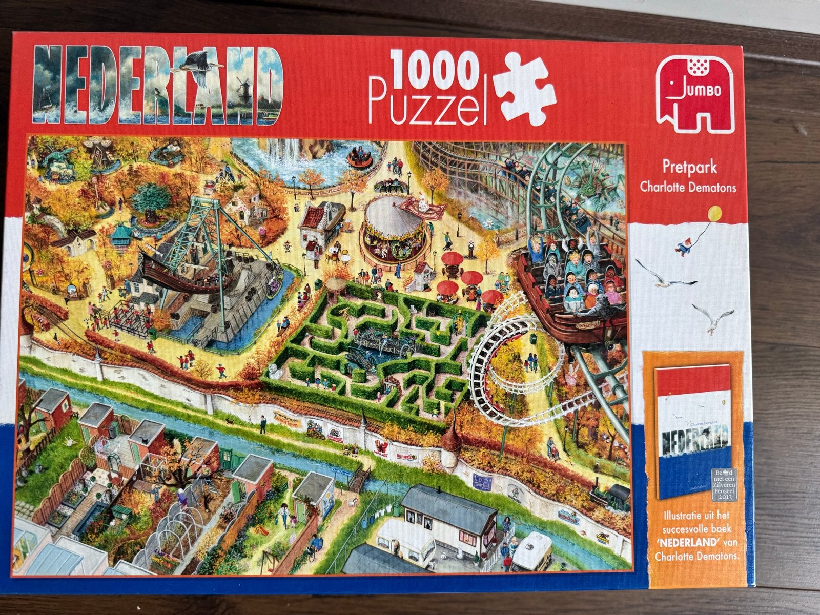 Jumbo 1000 stukjes puzzel - Pretpark Charlotte Dematons, Een of twee spelers, Ophalen of Verzenden, Zo goed als nieuw