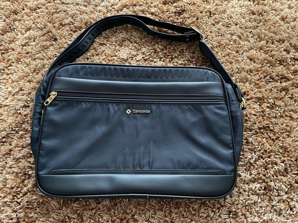 ZGAN Samsonite reistas, schoudertas, laptoptas, donkerblauw, 40 tot 60 cm, 30 cm of meer, Blauw, Minder dan 35 cm