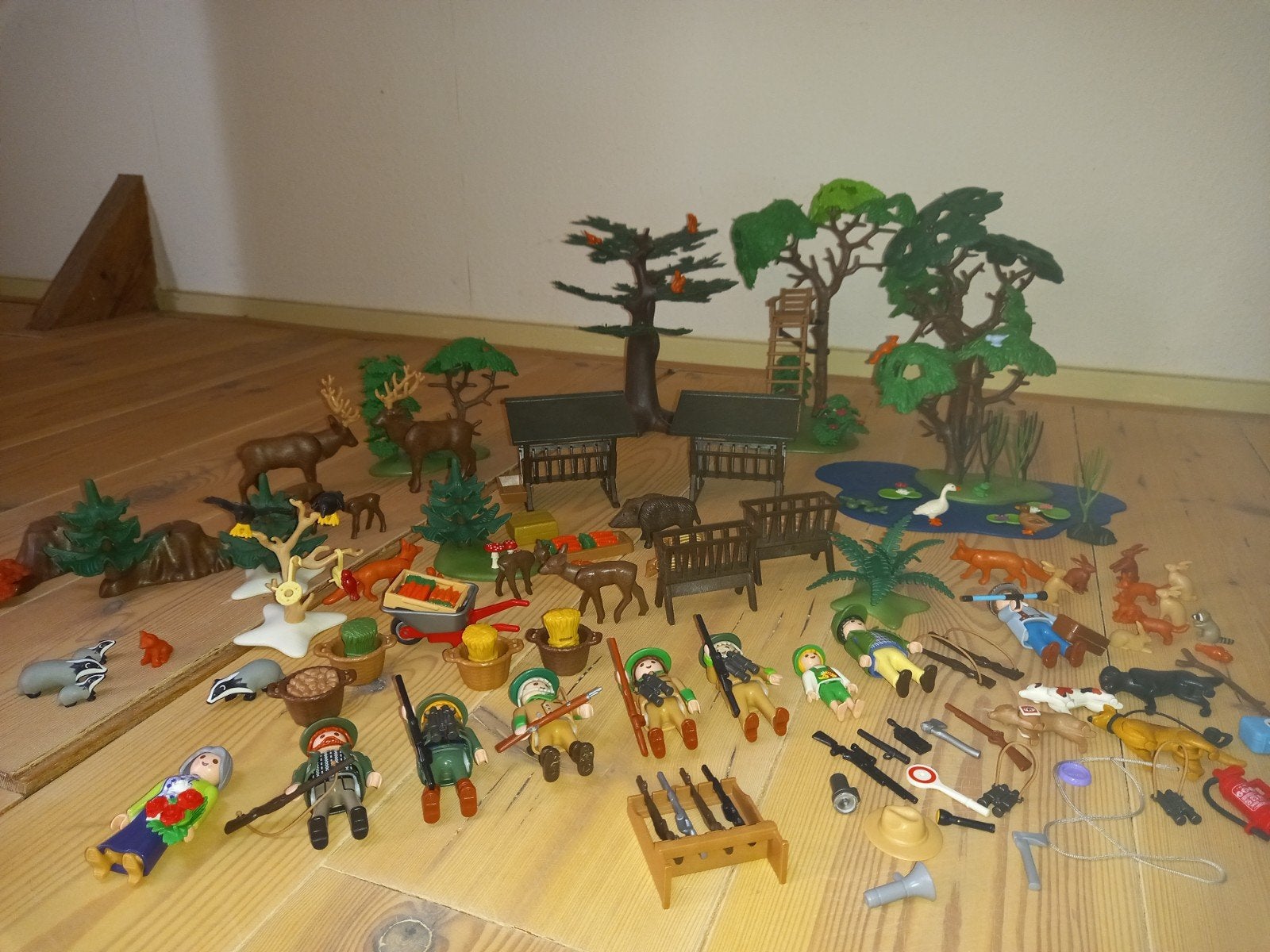 Grote Playmobil jacht/boswachter set met veel accessoires, Gebruikt, Complete set, Overige typen, Ophalen of Verzenden