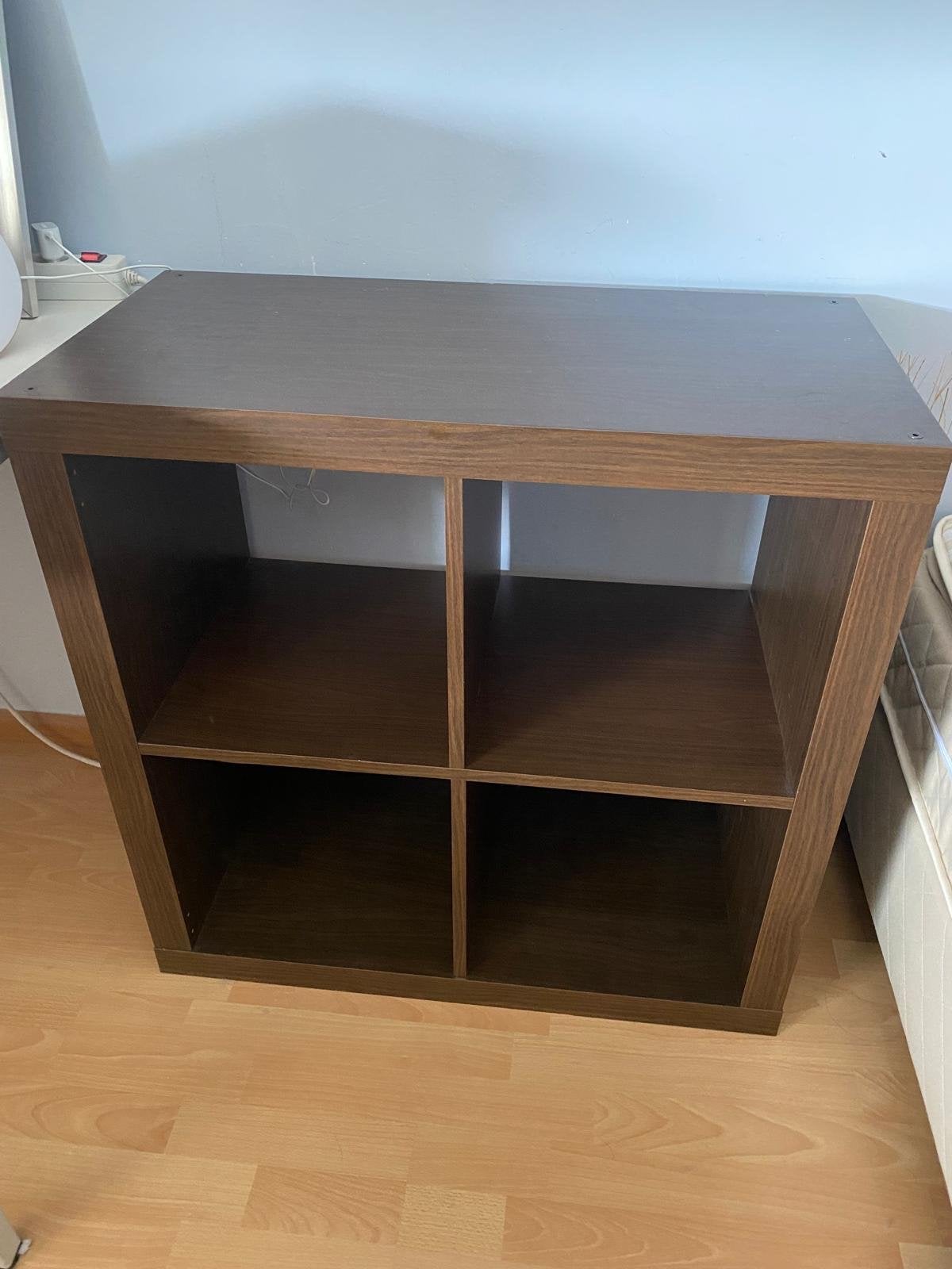 Donkerbruin EXPEDIT IKEA met 4 vakken, Ophalen, Zo goed als nieuw