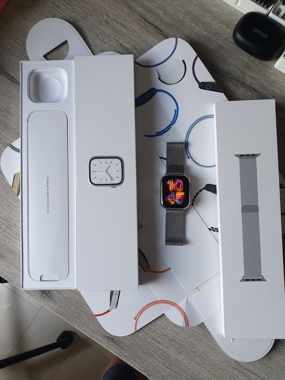 ZGAN Apple Watch Series 7 45mm Cellular RVS, Ophalen, IOS, Zo goed als nieuw, Waterdicht