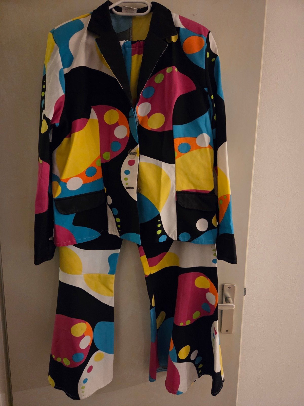 Carnavalskostuum Maat 44/46 - Kleurrijk Pak, Carnaval, Maat 46/48 (XL) of groter, Ophalen of Verzenden, Zo goed als nieuw