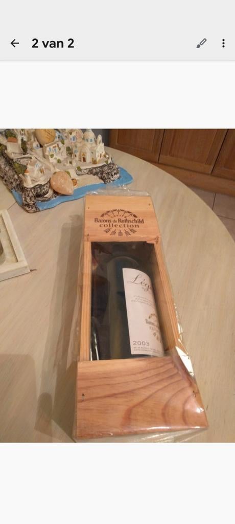 Fles wijn BARONS de Rothschild collection 2003., Verzamelen, Wijnen, Ophalen of Verzenden, Nieuw, Frankrijk, Rode wijn