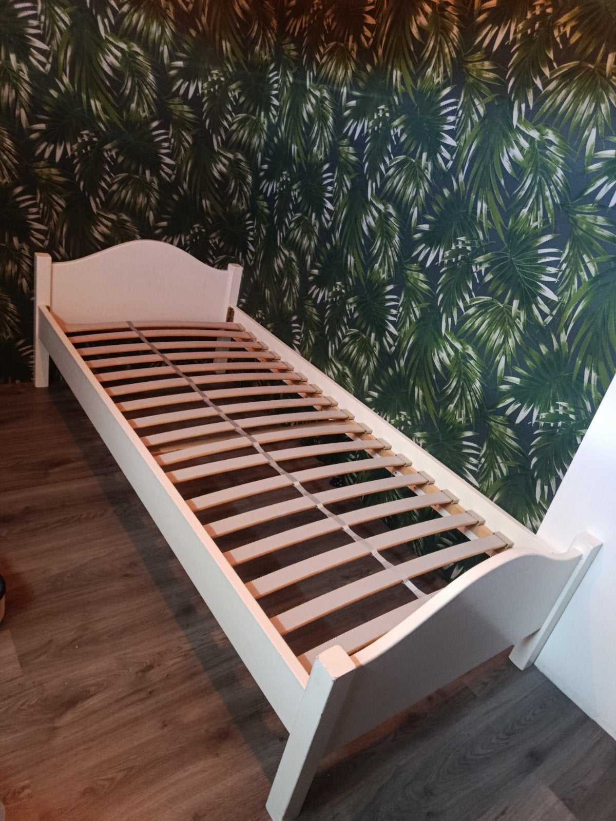 1 persoons bed 90 x 200 incl lattenbodem, Ophalen, Gebruikt, 90 cm, Eenpersoons