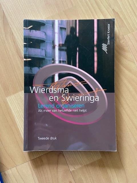 Lerend organiseren - Wierdsma en Swieringa, Boeken, Ophalen of Verzenden, Gelezen, Management