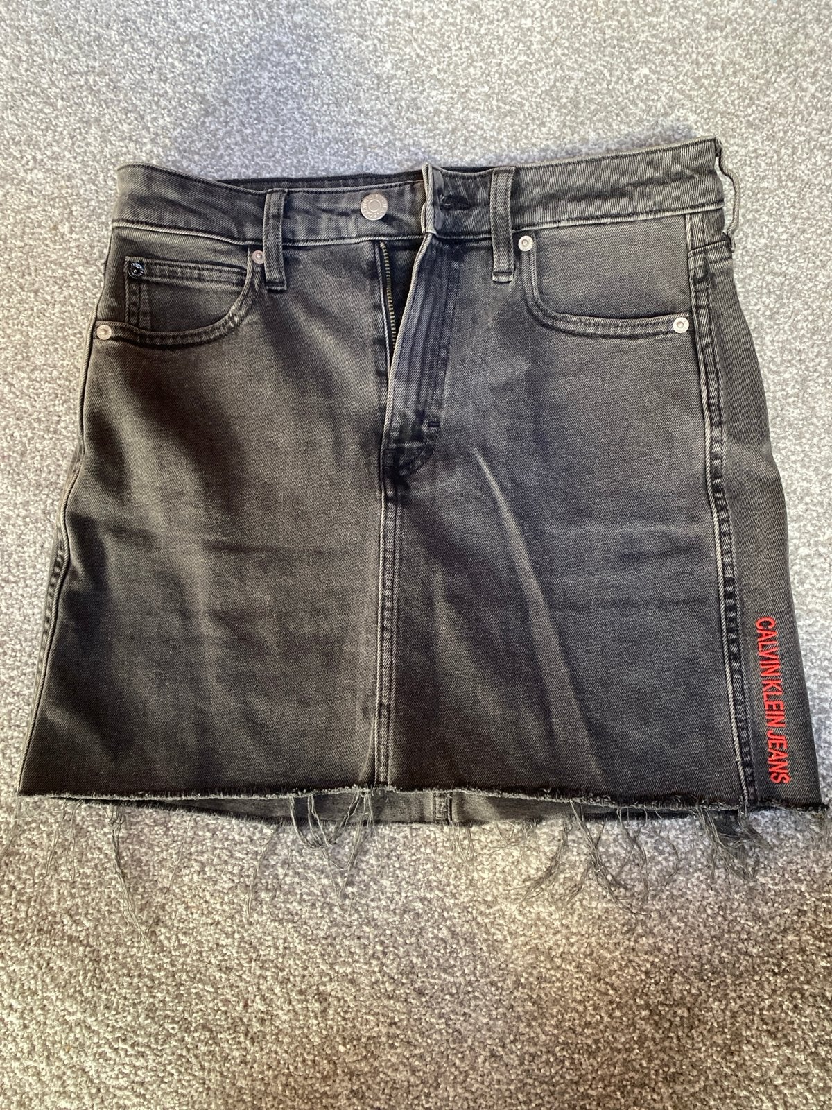 Calvin Klein Jeans spijkerrok - Zwart - Maat 36 (S), Zwart, Ophalen of Verzenden, Zo goed als nieuw, Maat 36 (S)