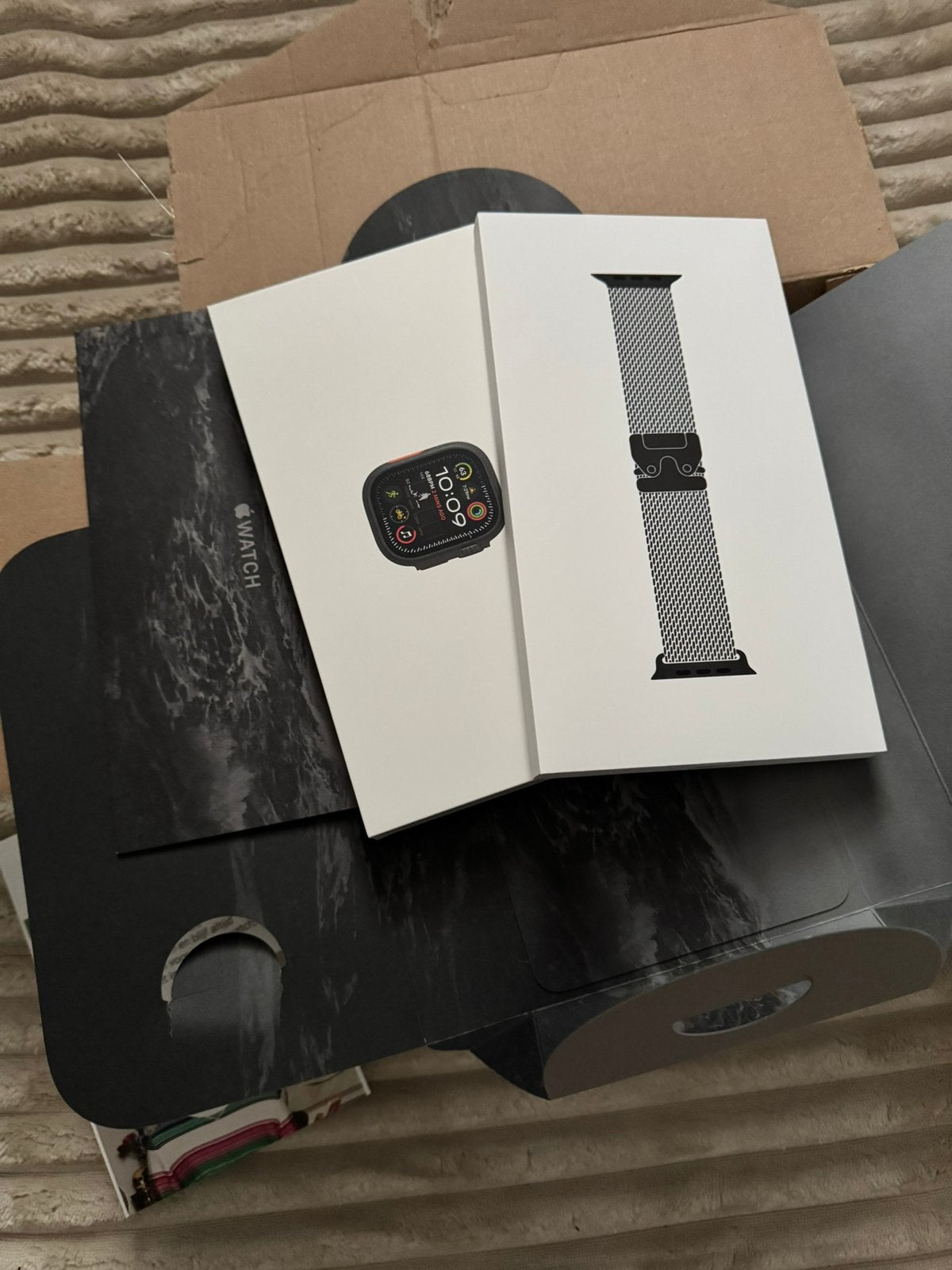 Apple Watch Ultra 2 Black Titantium Compleet + Garantie, Sieraden, Tassen en Uiterlijk, Smartwatches, Zwart, IOS, Ophalen of Verzenden
