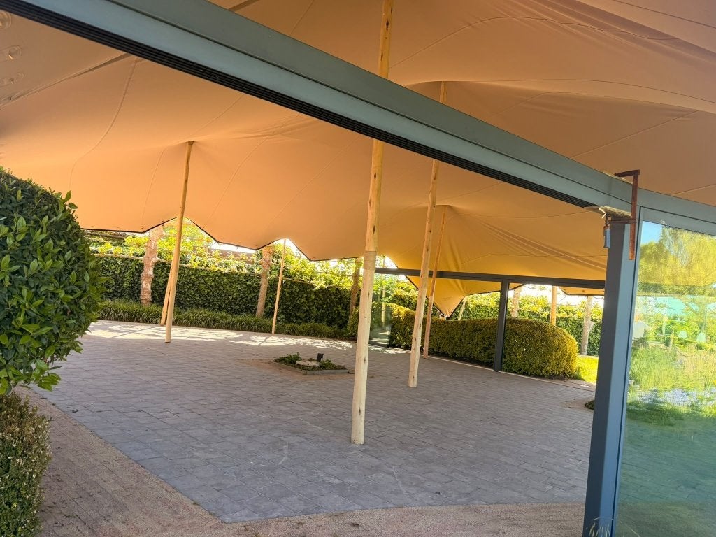 Stretchtent 13 x 14 meter | 750gr/ m2, Tuin en Terras, Ophalen, Info@tentverkoopmakelaar.nl, Harderwijk, CTS