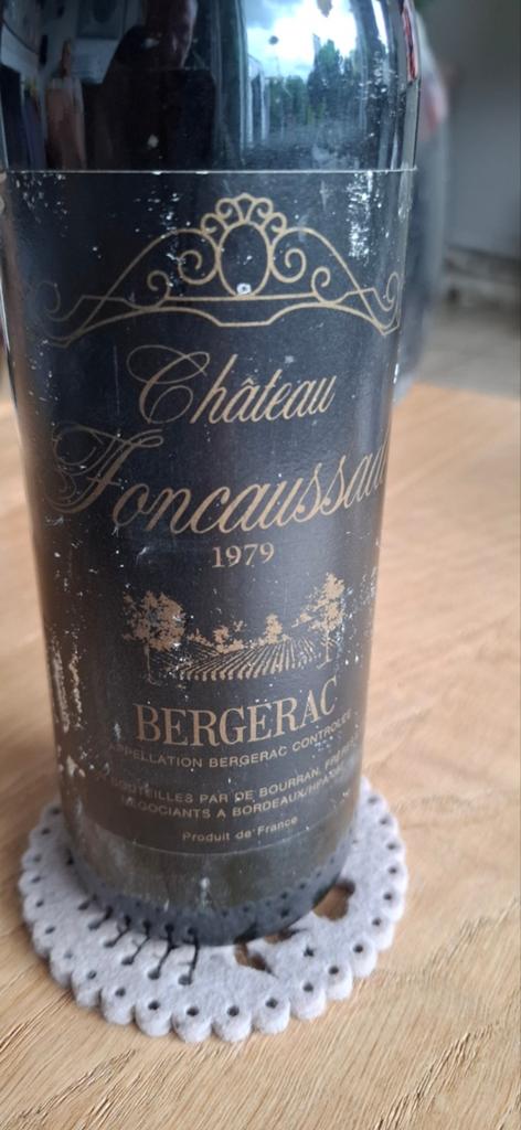 Château Foncaussade Bergerac 1979 - Rode Wijn, Verzamelen, Ophalen of Verzenden, Gebruikt, Frankrijk, Rode wijn