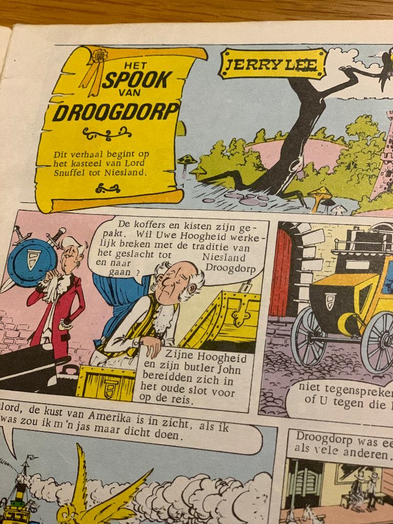 Vintage stripboek Jerry Lee - Het Spook van Droogdorp, Boeken, Eén stripboek, Ophalen of Verzenden, Gelezen