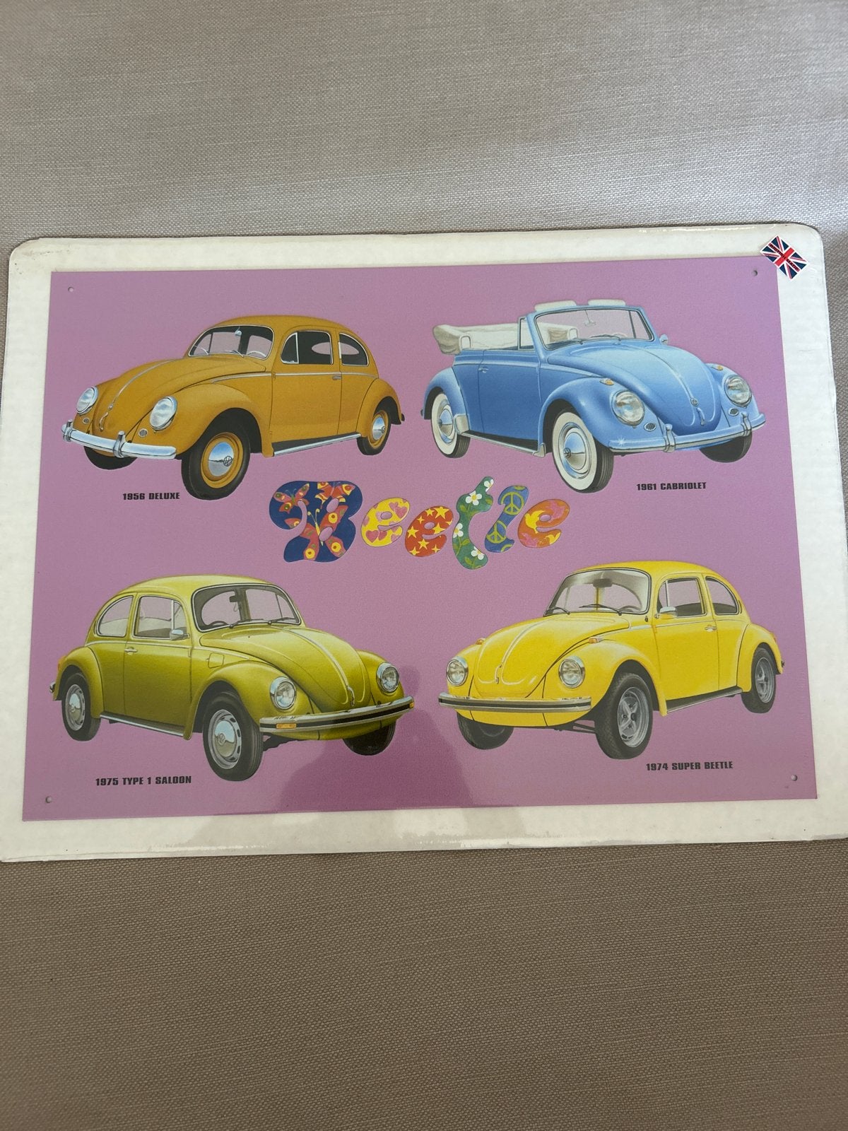Volkswagen Kever metalen bord - 30 x 40 cm - nieuw, Verzenden, Nieuw, Auto's