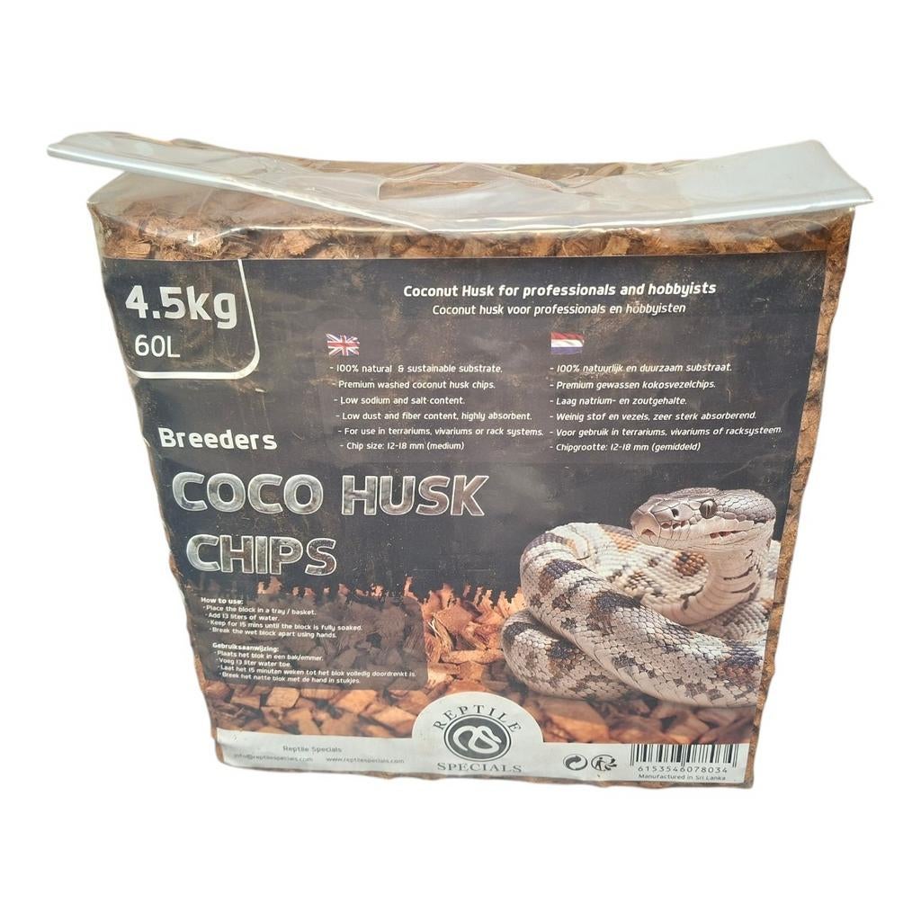 11. Coco husk chips 4,5 kg, 6, 30 en 200 liter zakken, Dieren en Toebehoren, Reptielen en Amfibieën | Toebehoren, Ophalen of Verzenden