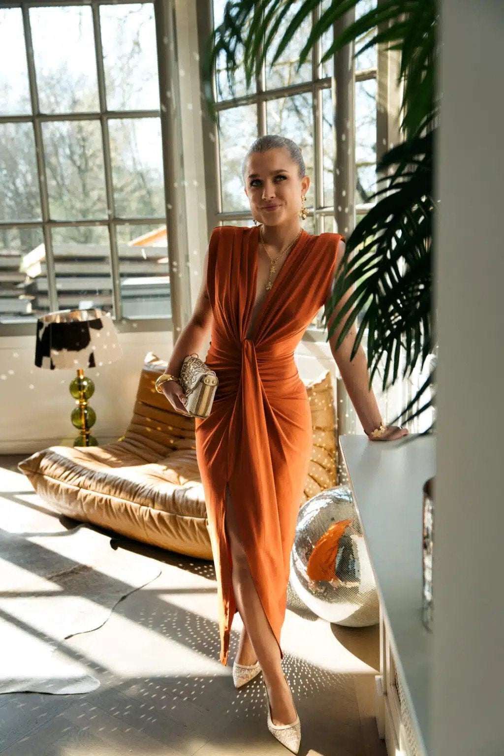 Jurk rust, Kleding | Dames, Jurken, Maat 38/40 (M), Nieuw, Oranje, Ophalen of Verzenden
