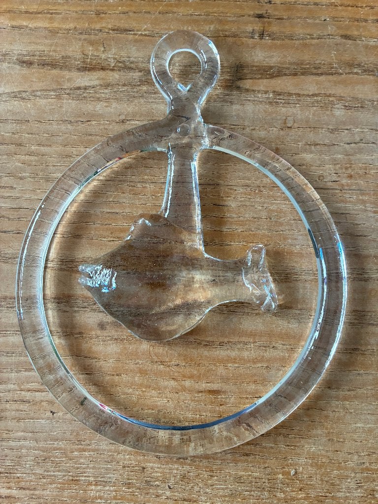 Vintage raamhanger Kosta Boda vis - gaaf, Ophalen of Verzenden