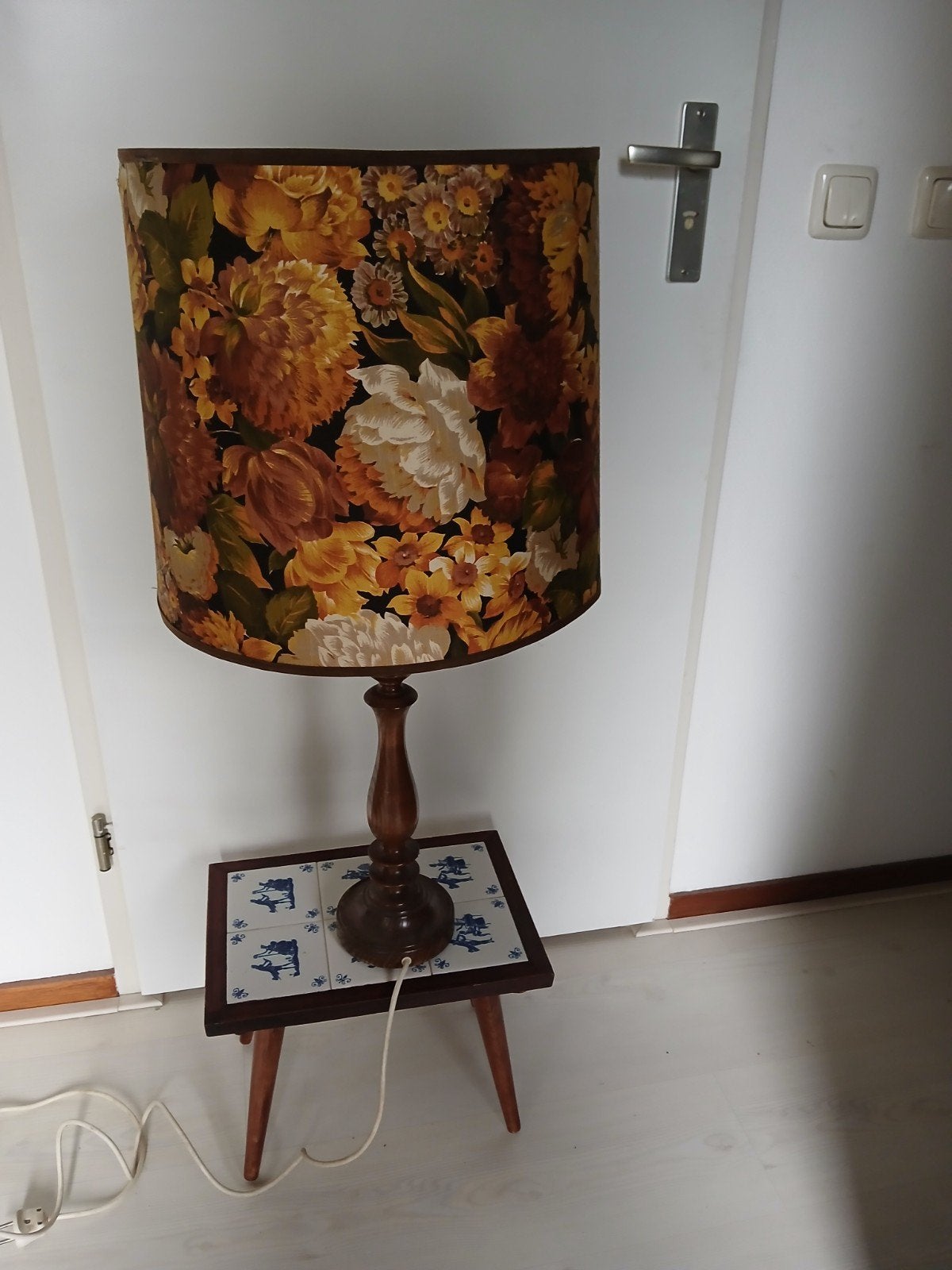 jaren 60 grote tafellamp, Ophalen of Verzenden, Gebruikt