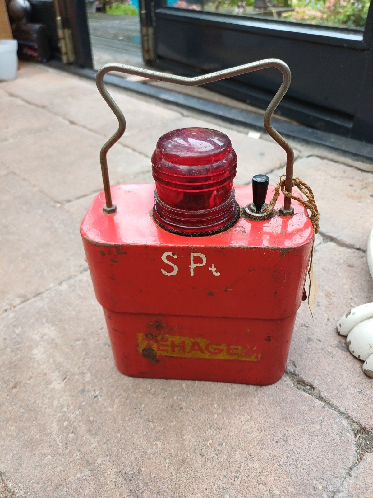 Vintage Gevarenlamp / Waarschuwingslamp, Tehages, Overige typen, Onbekend, Ophalen of Verzenden