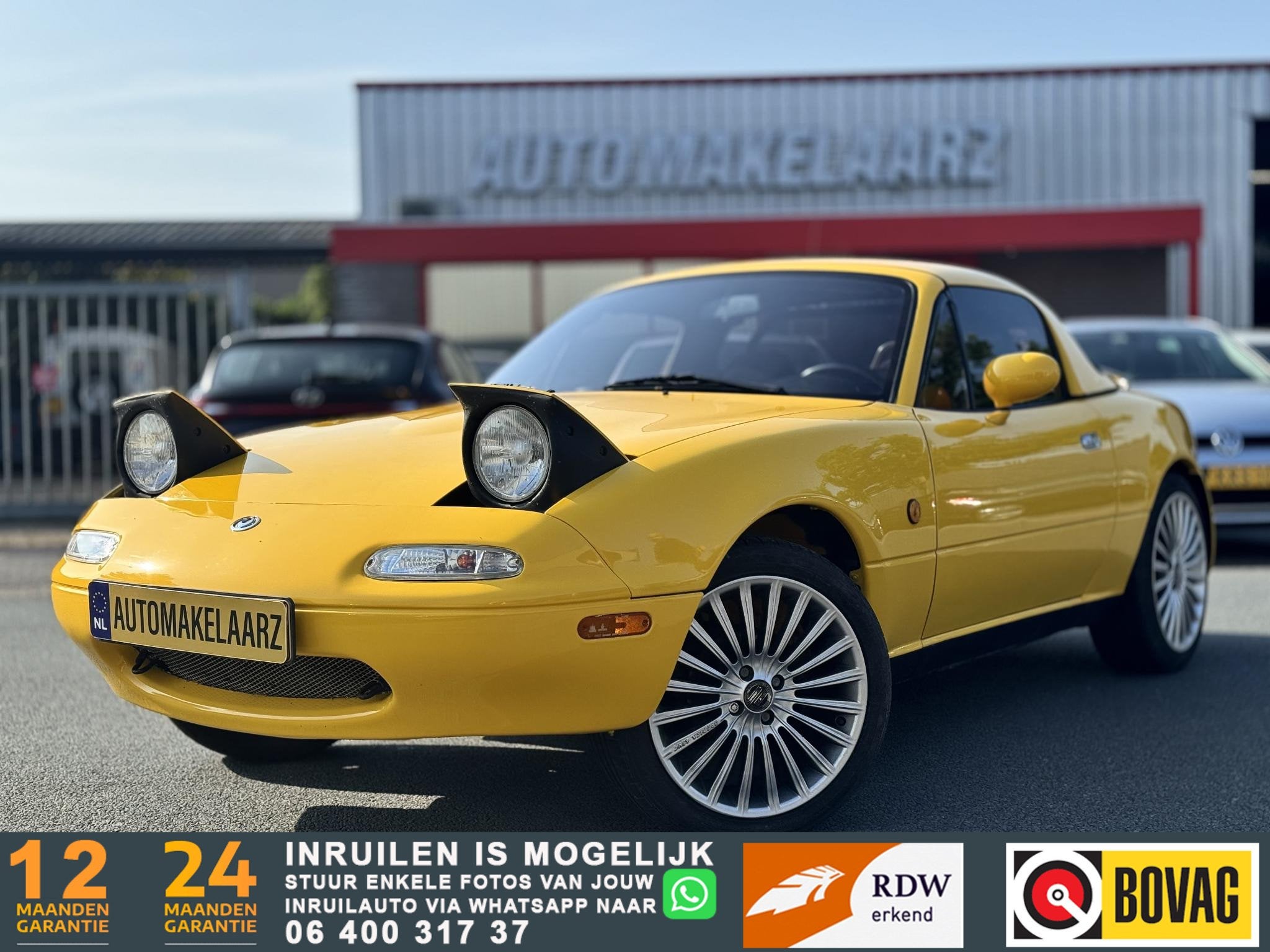 Mazda MX-5 1.6i Miata Model-Hardtop-Uniek exemplaar, Auto's, Mazda, USB, Gebruikt, Zwart, 4 cilinders