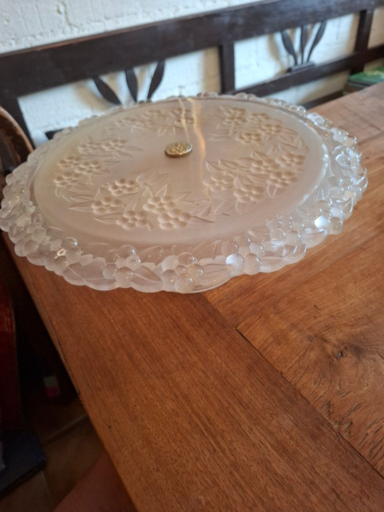 Walter kristallglas taartplateau, Antiek en Kunst, Antiek | Glas en Kristal, Ophalen of Verzenden