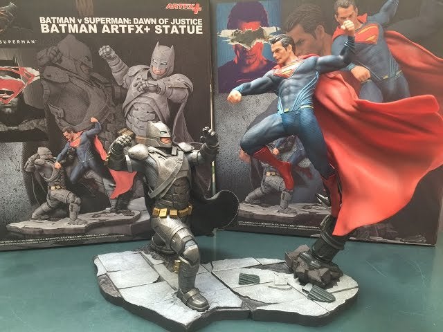 Kotobukiya Batman v Superman ARTFX+ 1/10 Statue Set, Ophalen of Verzenden, Zo goed als nieuw