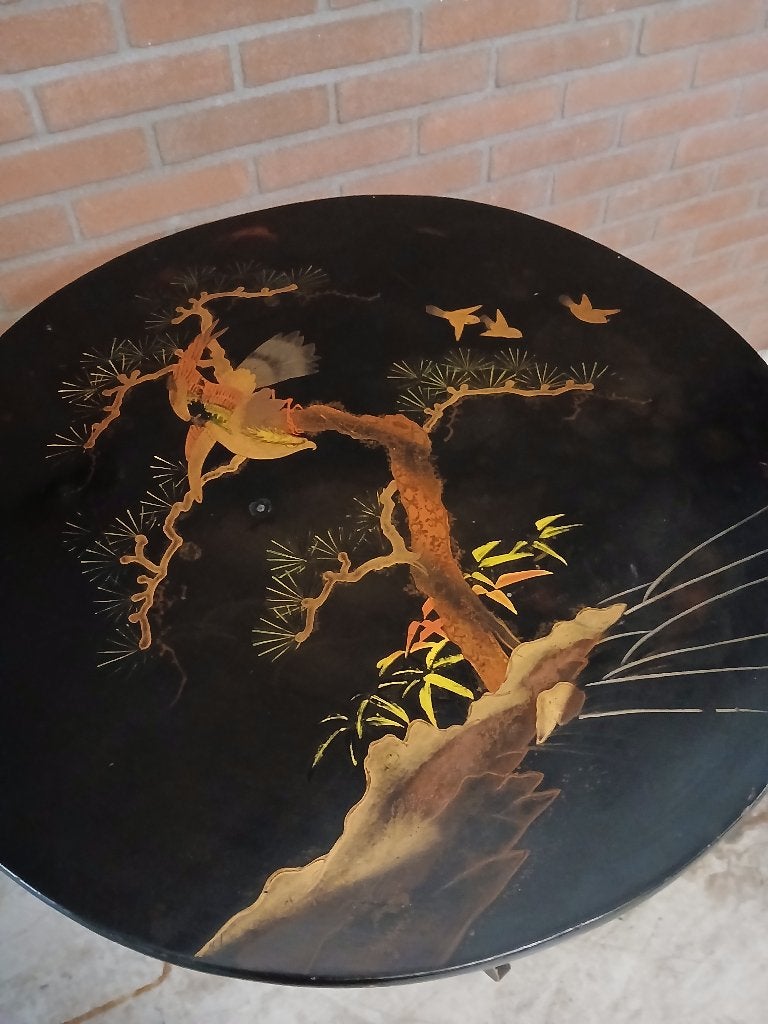 Antieke Chinese bijzettafel/wijntafel, Ophalen, Gebruikt, Rond, 55 tot 75 cm