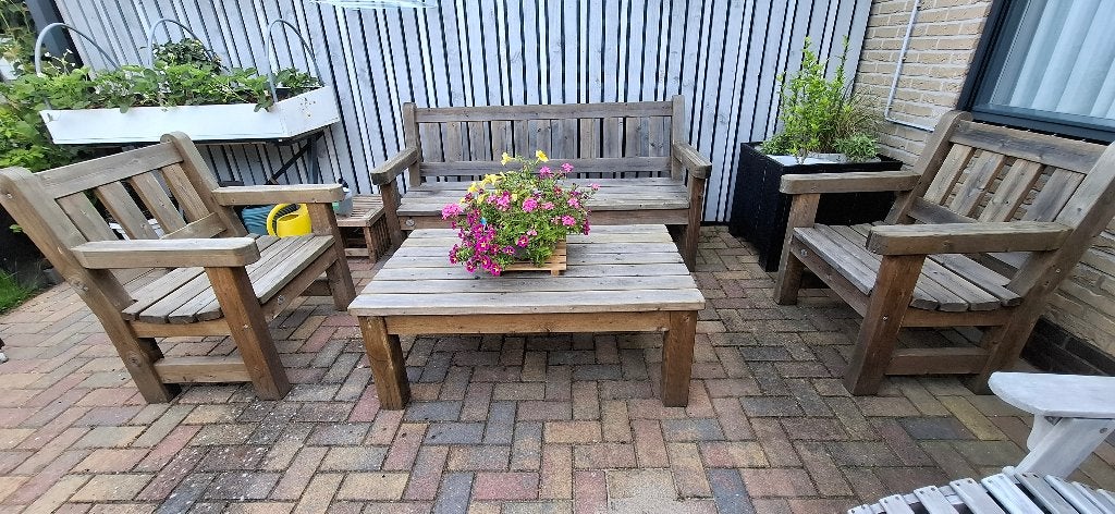 Talen Tuinset Zeist, Tuin en Terras, Ophalen, 5 zitplaatsen, Gebruikt, Bank