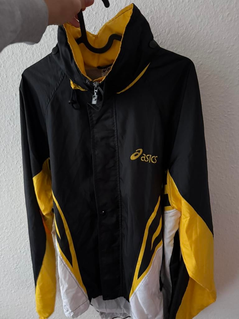 Asics vintage jas jacket windbreaker xl 90s, Ophalen of Verzenden, Zo goed als nieuw, Maat 56/58 (XL), Jack