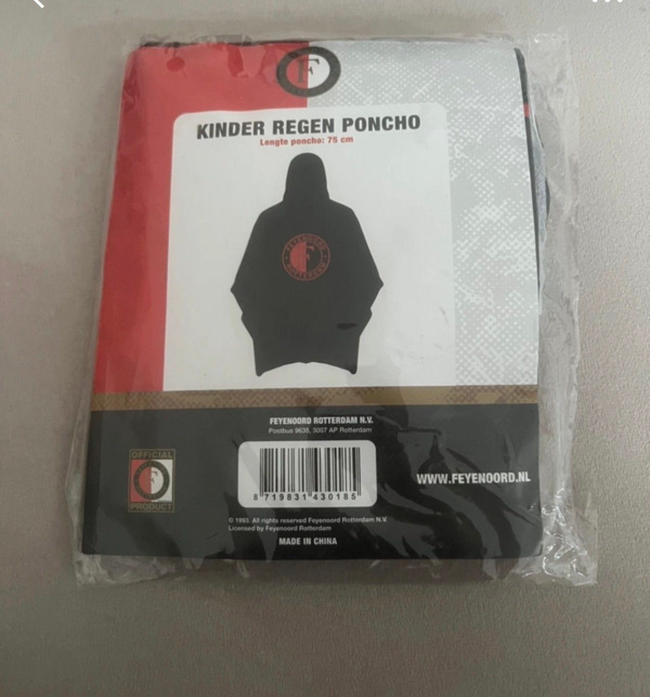 Feyenoord Kinder Regen Poncho - Nieuw Sint of Kerst tip!, Ophalen of Verzenden, Nieuw, Jongen of Meisje