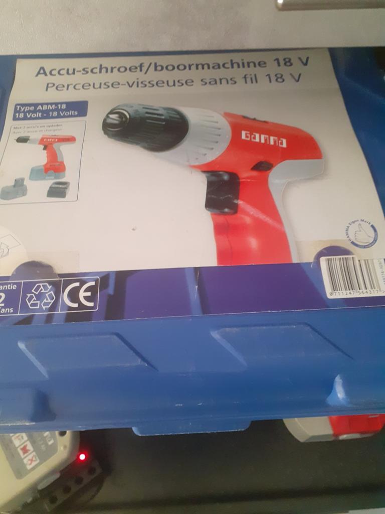 Gamma Acu-schroef/boormachine 18V, Ophalen, Zo goed als nieuw, Boormachine, Variabele snelheid