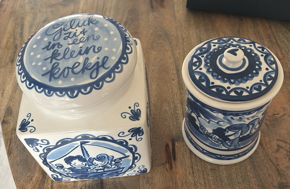 delfst blauwe blond potten, Ophalen, Zo goed als nieuw