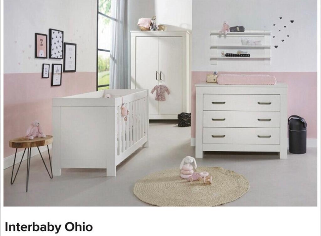 Interbaby set Ohio. Kast, commode en ledikant incl.matras, Ophalen, Gebruikt, Jongetje of Meisje