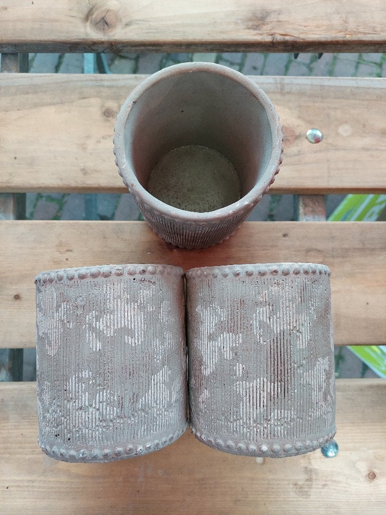3x ptmd bloempot, Rond, Nieuw, Ophalen of Verzenden, Balkon