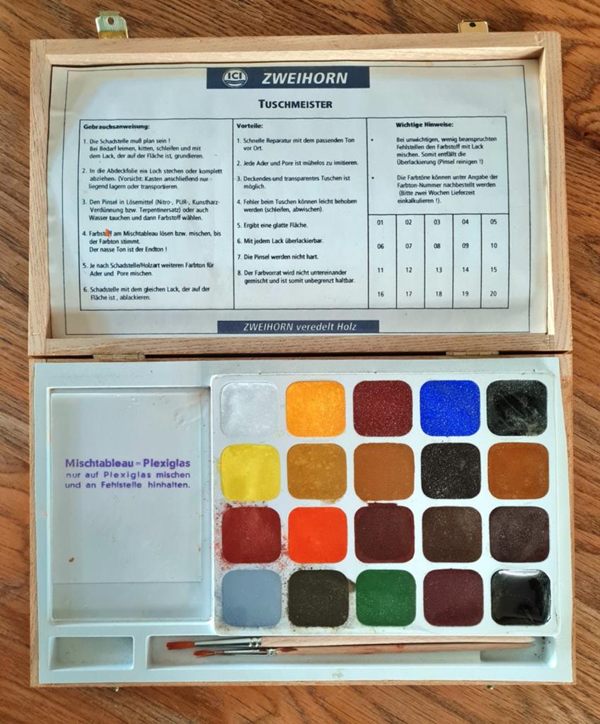 Zweihorn Tuschmeister Retoucheerset voor Hout, Hobby en Vrije tijd, Schilderen, Ophalen of Verzenden, Zo goed als nieuw, Overige typen